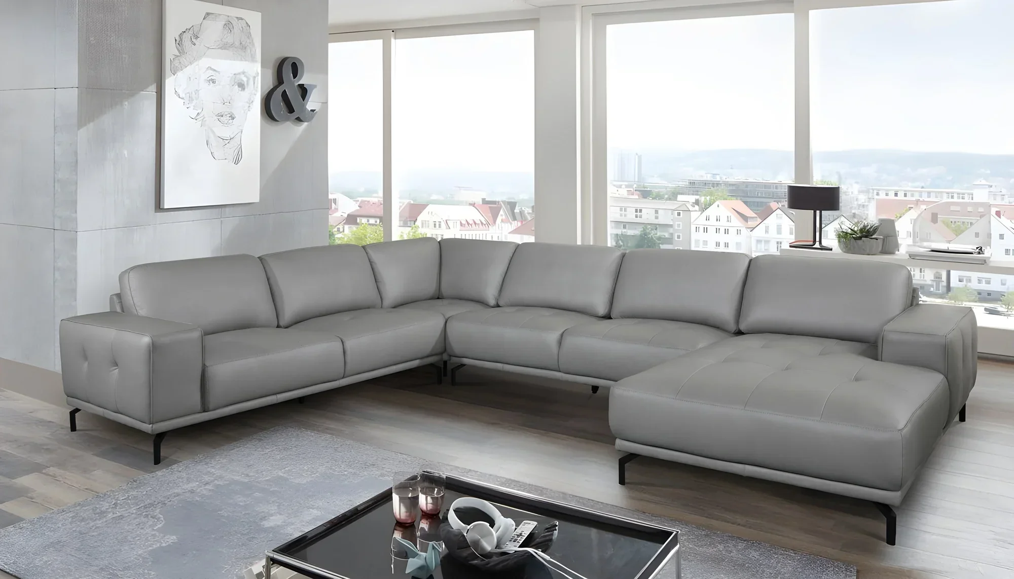 Lancaster Corner Leather Lounge - Image 2