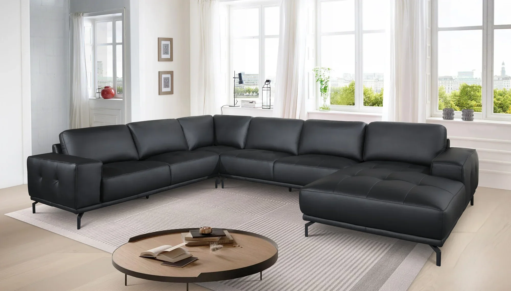 Lancaster Corner Leather Lounge - Image 3
